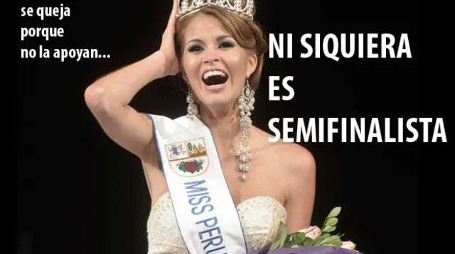 Cibernautas tampoco se olvidaron de Jimena Espinoza, Miss Perú.