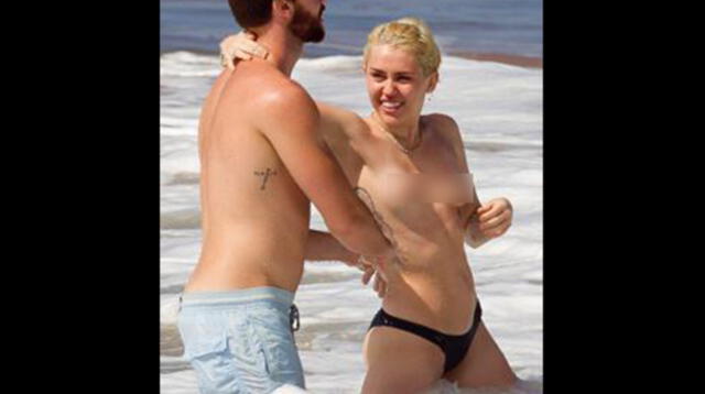 Miley Cyrus muestra sus pezones. Le gustan que la vean cómo es.