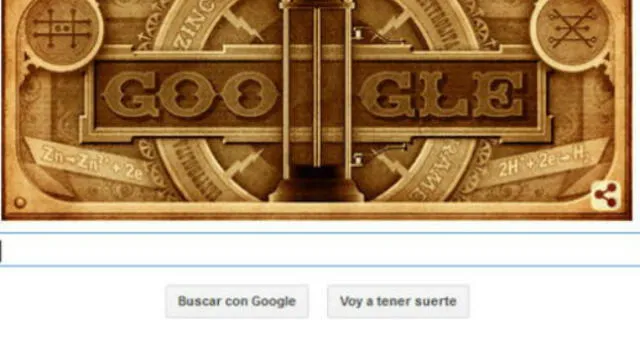 Doodle de Google de hoy: Alessandro Volta.