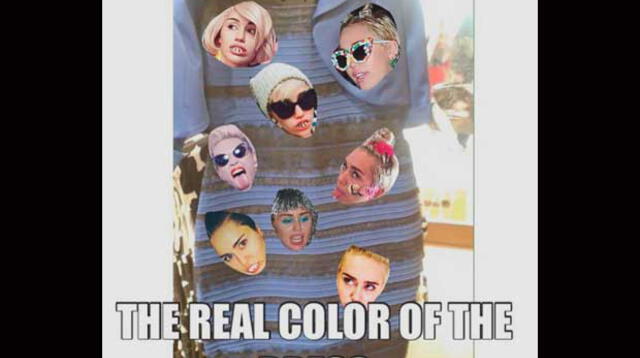 Miley y su respuesta del color del vestido. 