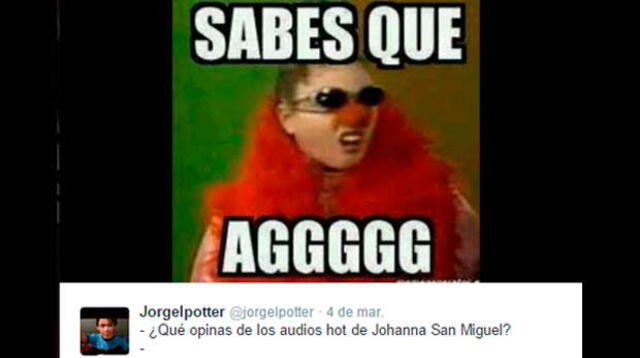 Johanna San Miguel es víctima de memes por audio caliente. 
