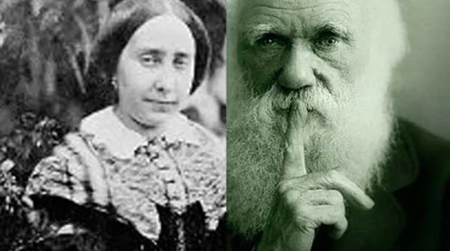 Anna Aktins y Charles Darwin.