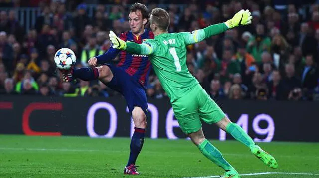 Croata sombrea a Hart para decretar el primer gol tras sensacional pase de Messi