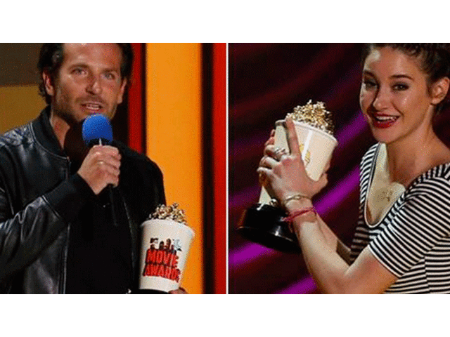Shailene Woodley y Bradley Cooper brillaron en los MTV Movie Awards