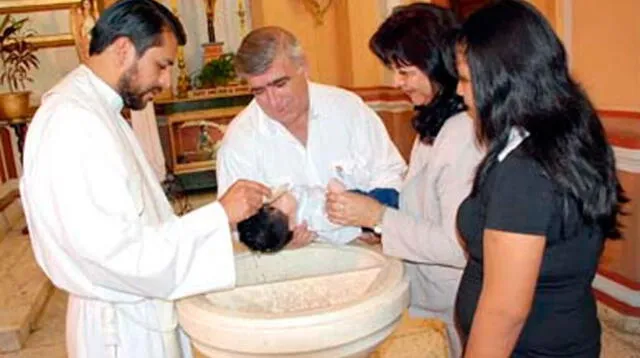 El bautismo.