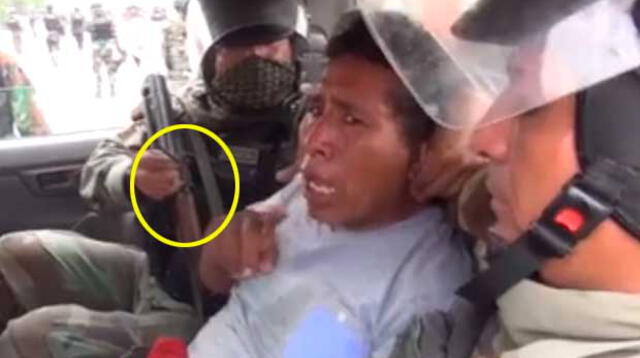 Video muestra cómo policía siembra cuchillo a humilde agricultor. 