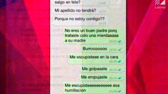 Conversaciones por WhatsApp denotan la violencia del Hombre Roca contra Andrea.