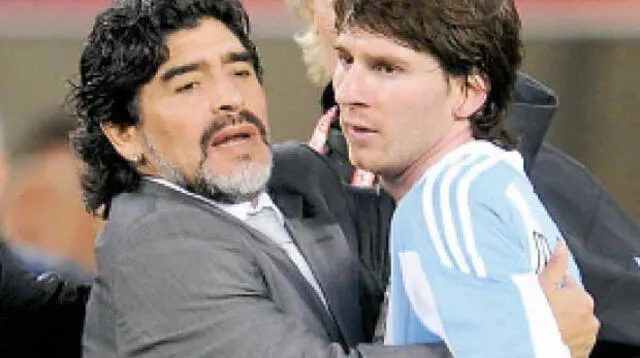 Maradona y Messi. 