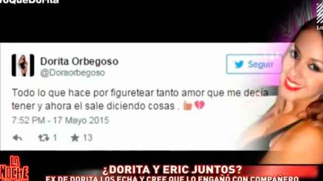 En su twitter, Dorita prefirió contestar sobre el escándalo