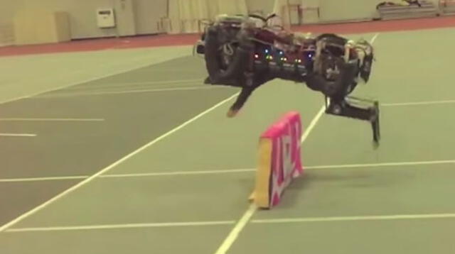 El perro robot ya salta obstáculos.