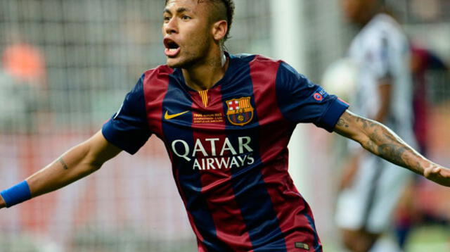Neymar celebra su gol, que llegó cuando el partido ya terminaba