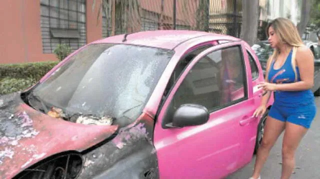 Bella modelo pidió sanción para responsables tras comprobar que su auto quedó inservible.