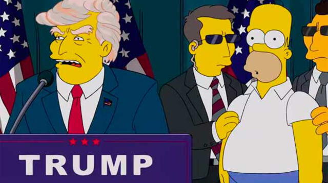 Donald Trump en Los Simpson. 