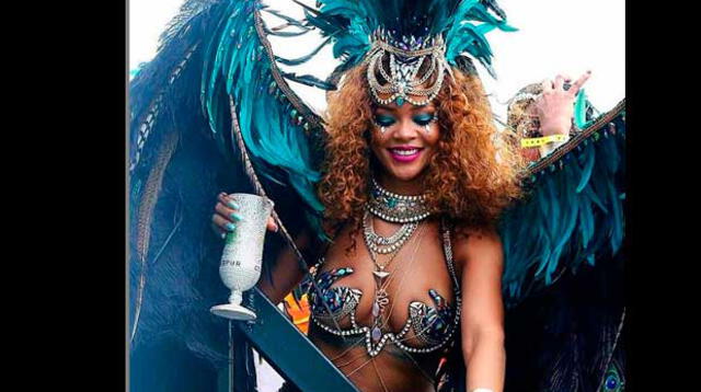 Rihanna, la reina del carnaval. 