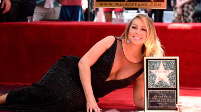 Mariah Carey se consagró con su estrella en Hollywood.