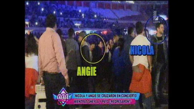 Sheyla, Patricio, Nicola y Angie en el concierto. 