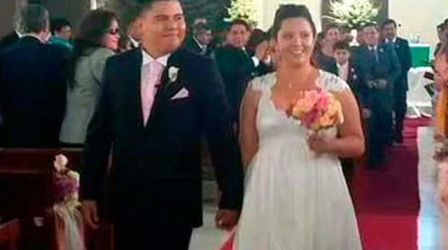 Rosario Ponce en su boda.