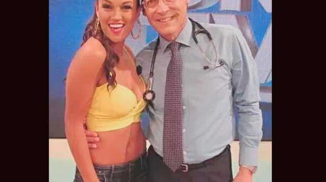 Angie Arizaga y el doctor Tomás Borda.