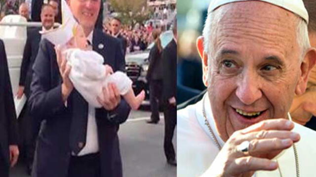 Quinn, la tierna bebé que sorprendió al papa Francisco.