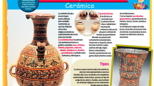 Cultura del imperio incaico: la cerámica.