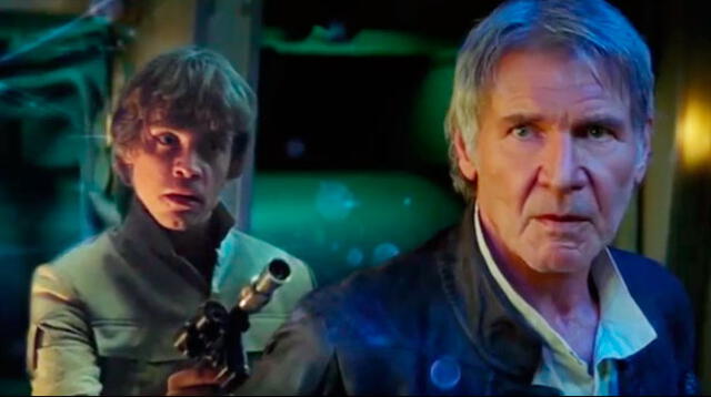 Luke aparece junto a un viejo Han Solo