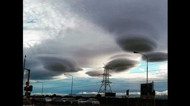 Así fueron las nubes que se formaron en Ciudad del Cabo.