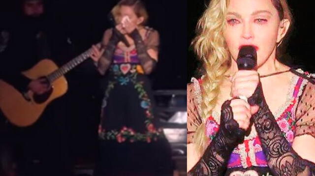 Madonna dedicó un minuto de silencio en memoria de las víctimas