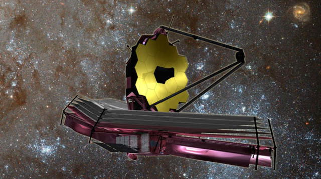 Posible apariencia del telescopio James Webb. 