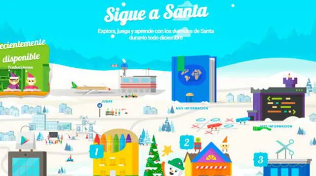 'Santa Tracker', divertida aplicación que se visualiza en Google.