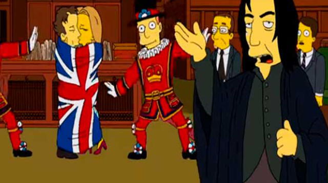 Alan Rickman en un episodio de 'Los Simpsons'.