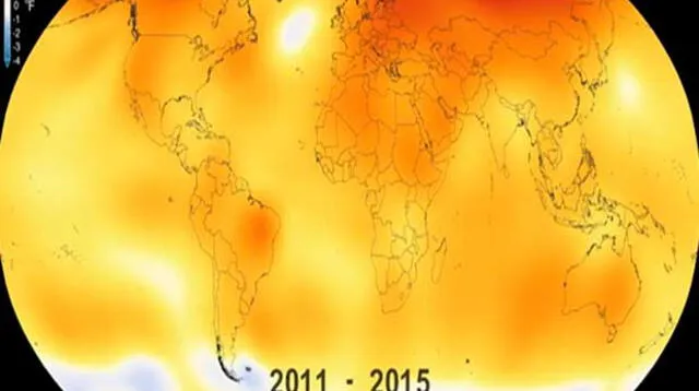 Calentamiento global a través de los años.