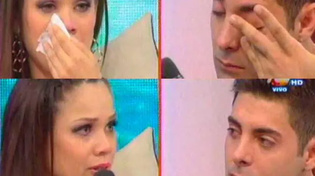 Andrea San Martín y Sebastián Lizarzaburu no pudieron contener las lágrimas.