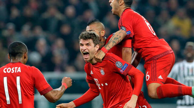 Müller abre el marcador a un minutos del final del primer tiempo