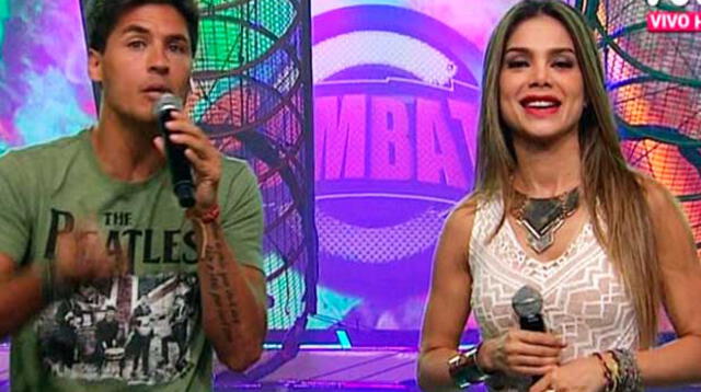 Coco Maggio y Vanessa Jerí, conductores de 'Combate'.