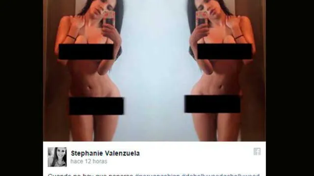 Stephanie Valenzuela se desnuda