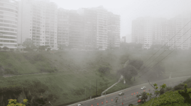 También habría neblina con una ligera llovizna 