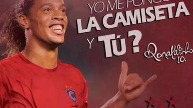 Ronaldinho lucirá la camiseta de Cienciano.