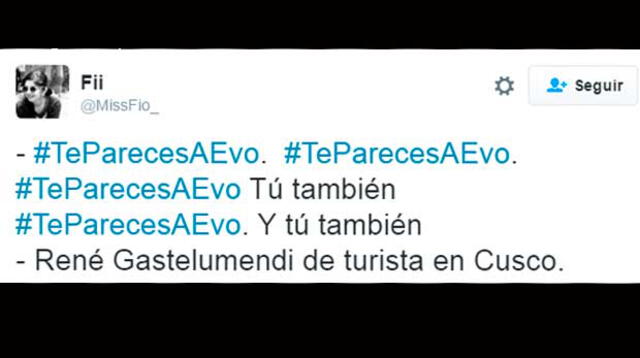 #TeParecesAEvo, viral que parodia a pregunta de periodista