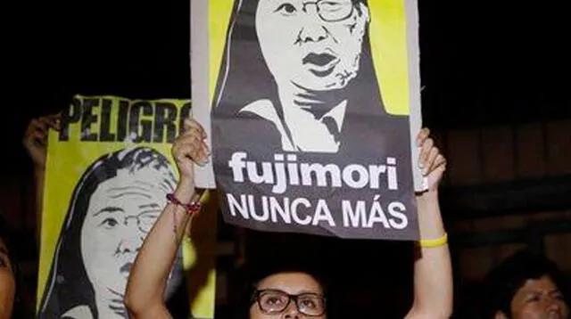 Fujimori nunca más, grita la gente.