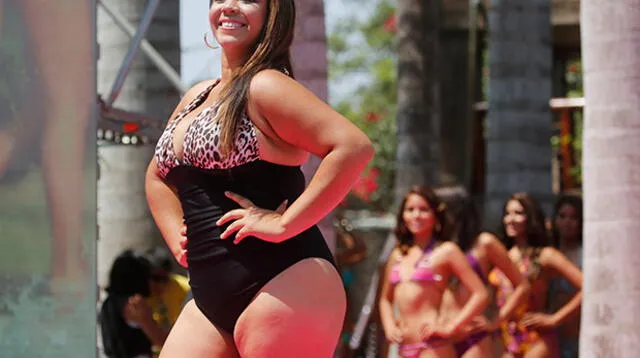 Mirella Paz no tuvo problemas de lucir en traje de baño en una de las presentaciones que tuvieron las candidatas al Miss Perú Universo.