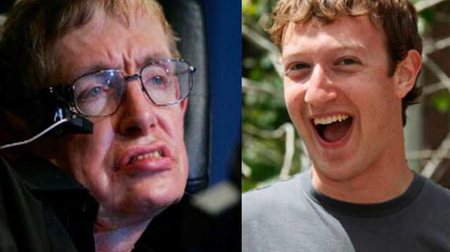 Stephen Hawking y Mark Zuckerberg
