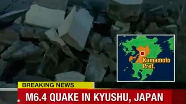 Terremoto en japón de 6.4 grados en la escala de Richter