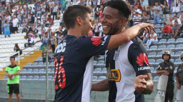 Pajoy y su sonrisa, celebrando el gol que le anotó a Sport Huancayo. 