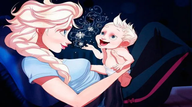 La princesas de Disney desde la maternidad