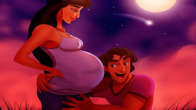 La princesas de Disney desde la maternidad