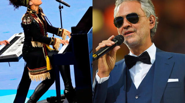 El lado musica estuvo a cargo de Alicia Keys y Andrea Bocelli