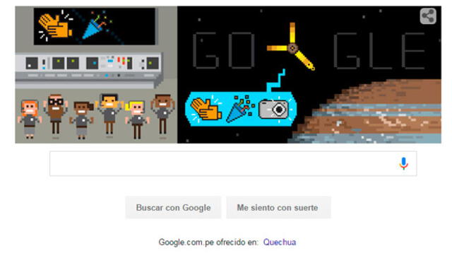 Doodle de Google celebra llegada de Juno a Júpiter