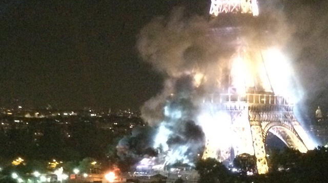 Así fue el estallido en la parte baje de la Torre Eiffel