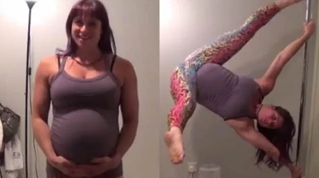 Embarazada realiza sexy pole dance a horas de dar a luz 