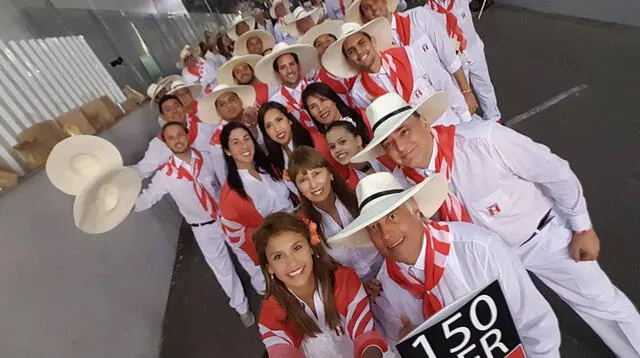 La delegación peruana